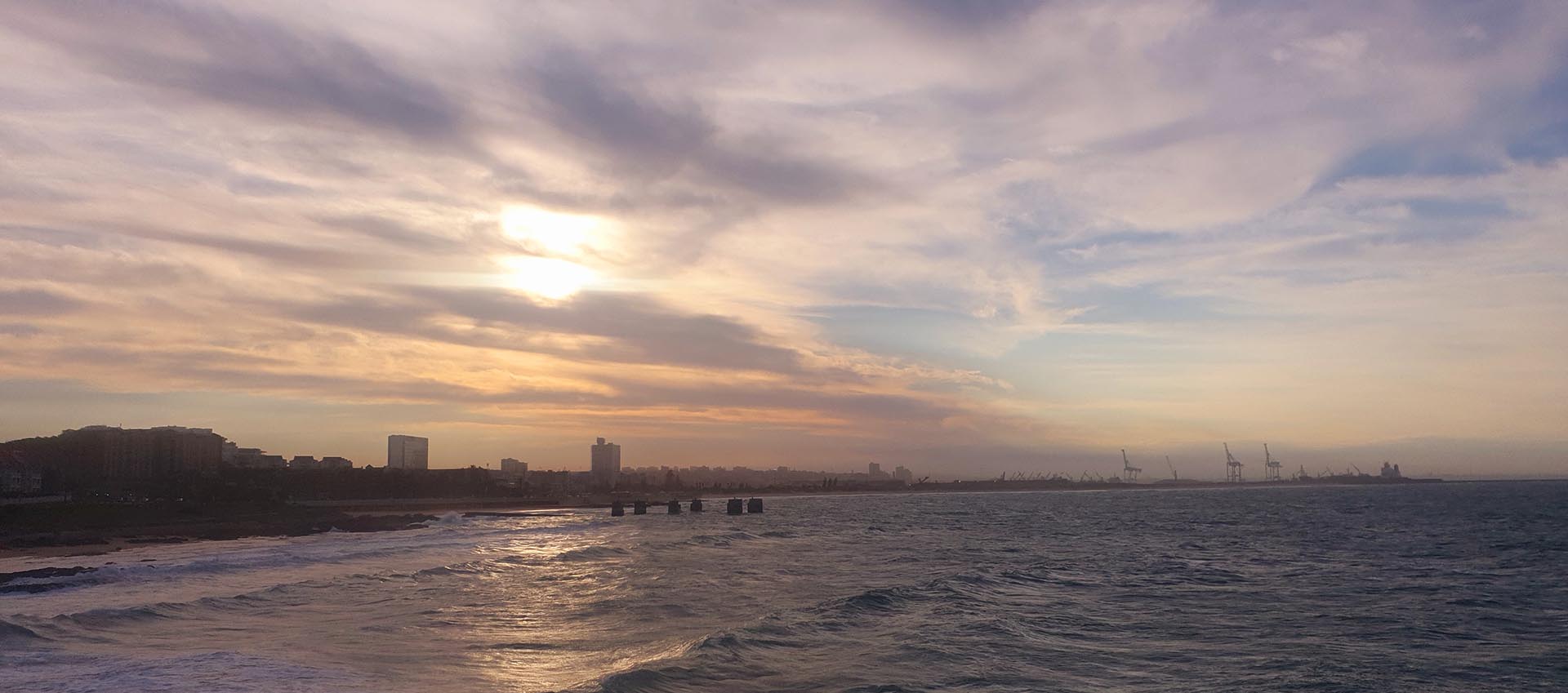 Sunset view of Summerstrand Beach, Gqeberha